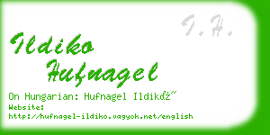 ildiko hufnagel business card